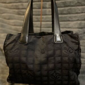 Authentic CHANEL | Travel Line Black Tote with Card and Hologram